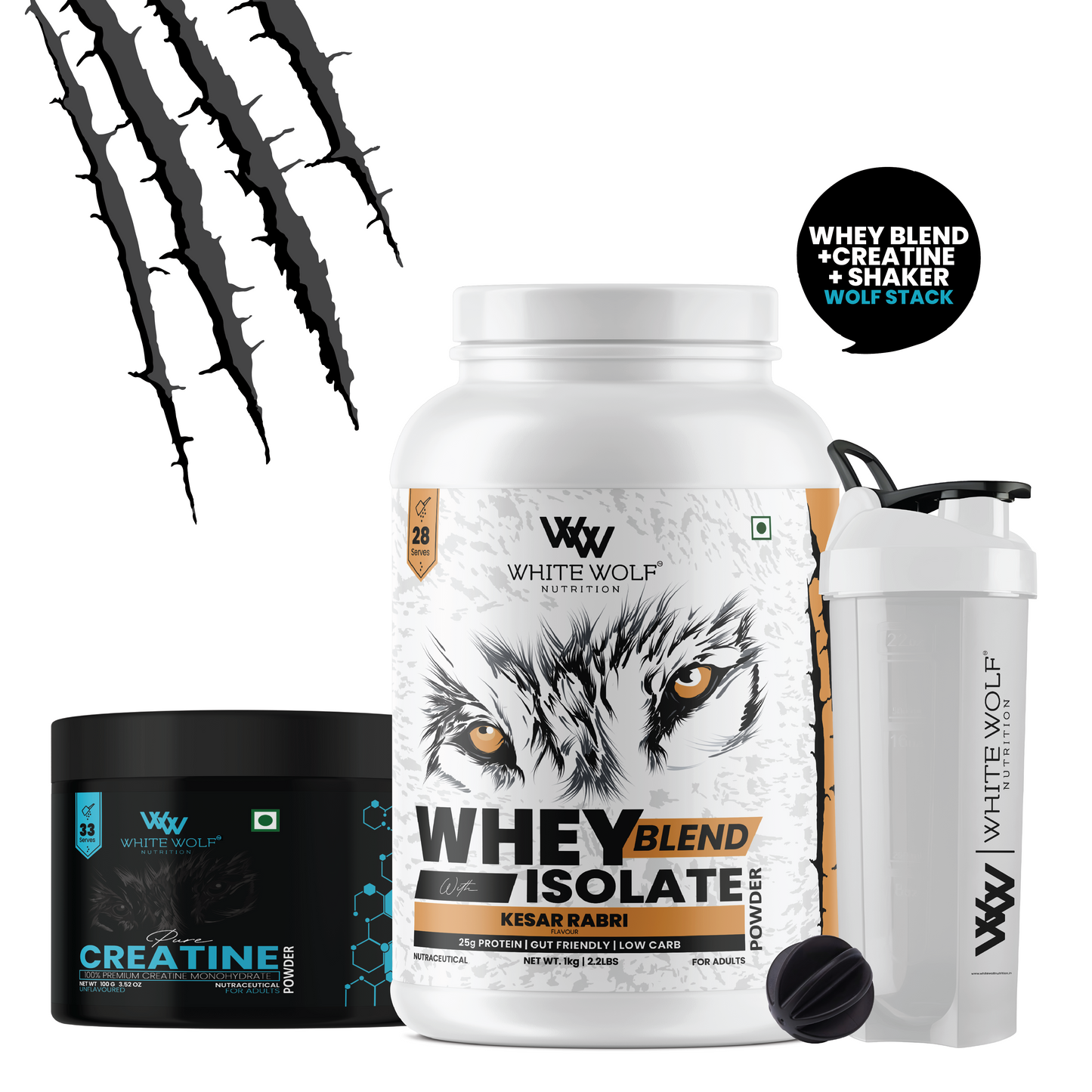 Whey Blend + Creatine +Plastic Shaker