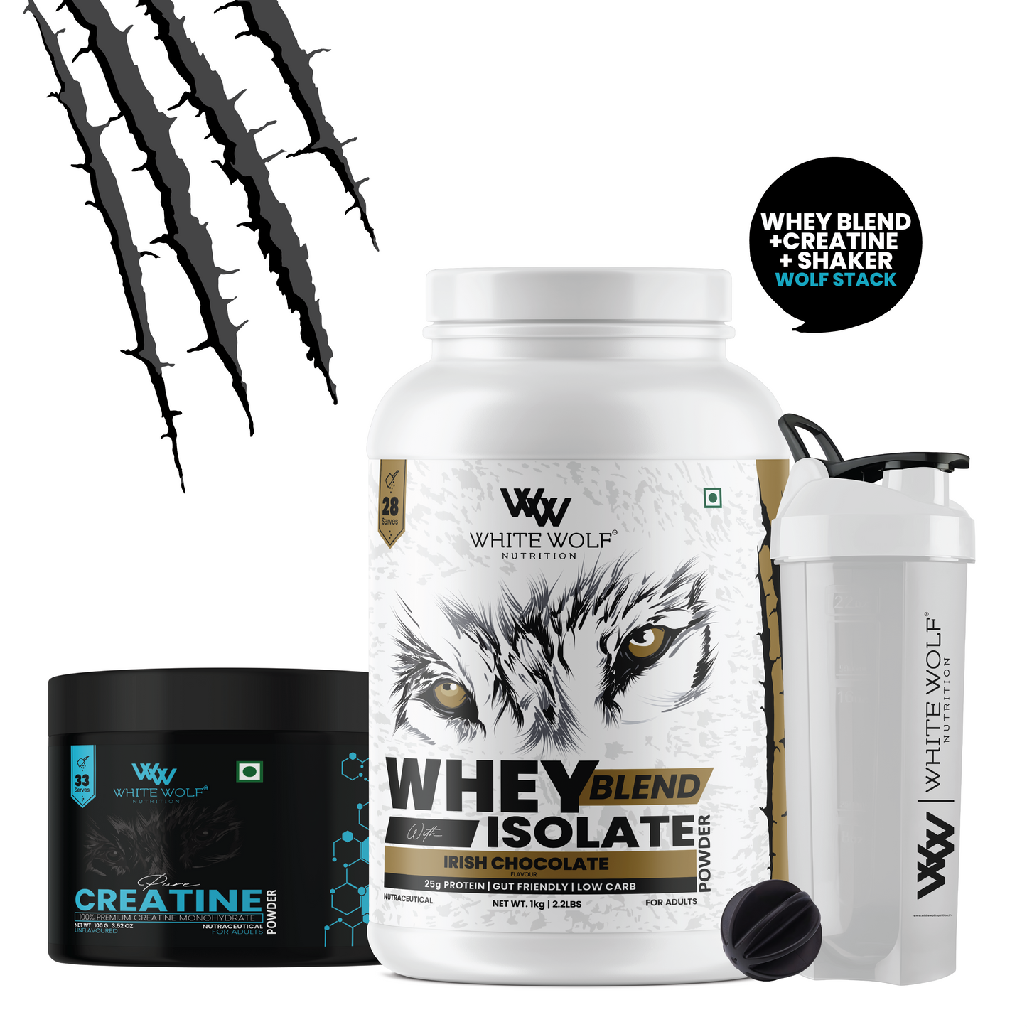 Whey Blend + Creatine +Plastic Shaker