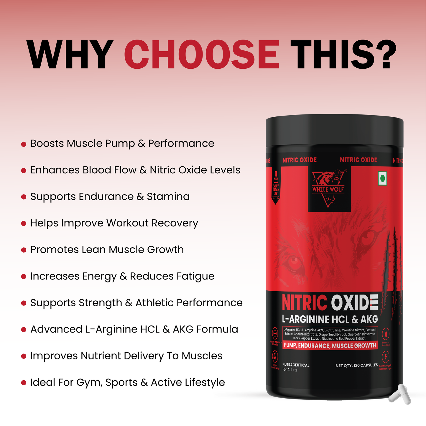 Nitric Oxide With L- Arginine Hcl & AKG