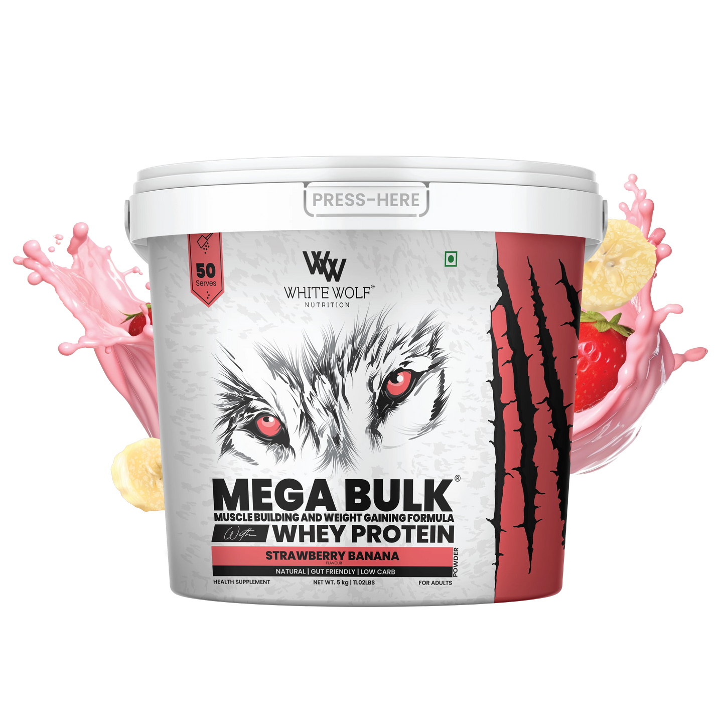 Mega Bulk Mass Gainer With  Whey Protein
