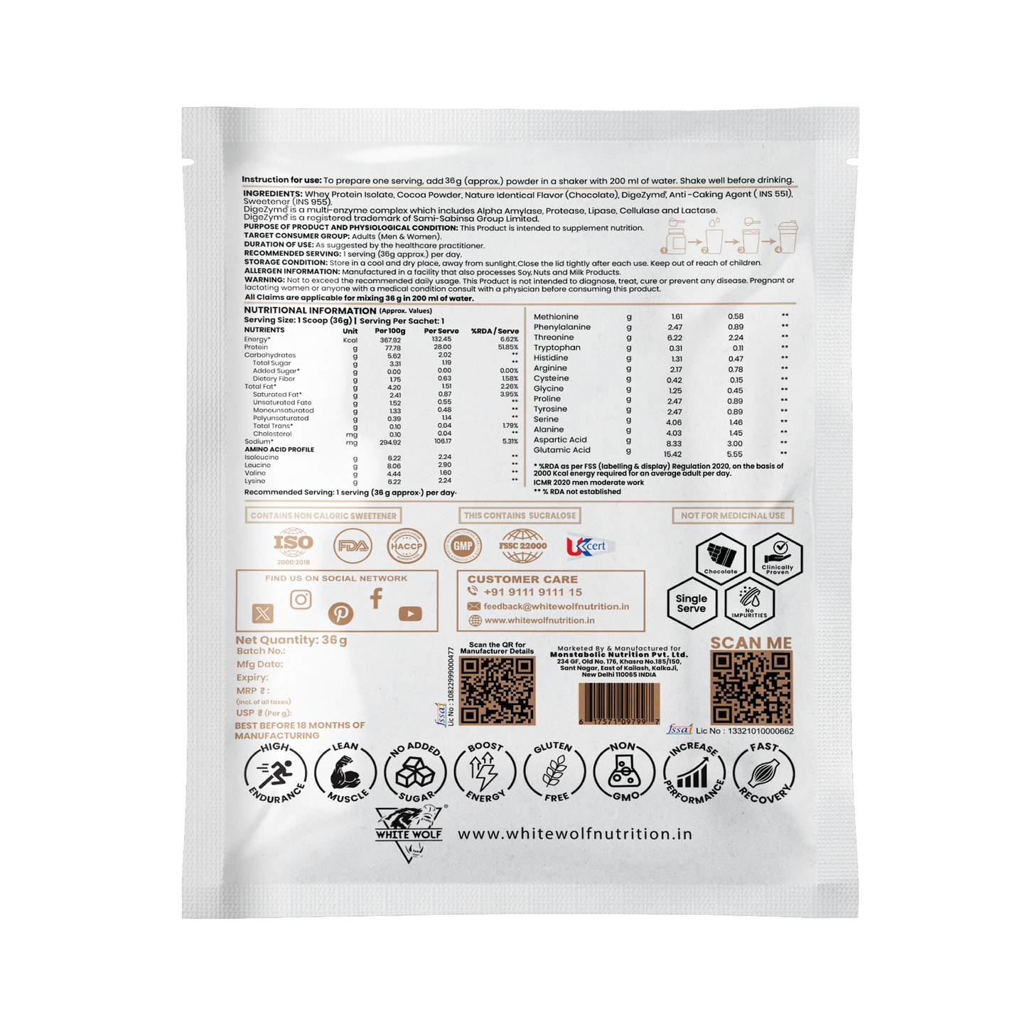 Whey Isolate With 28g Whey Protein Travel Pack
