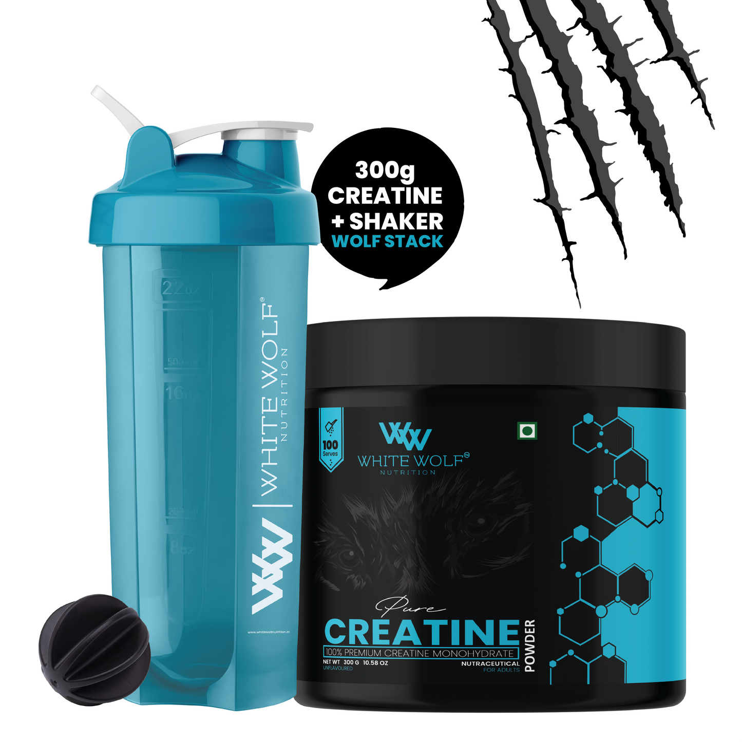 Creatine + Plastic Shaker
