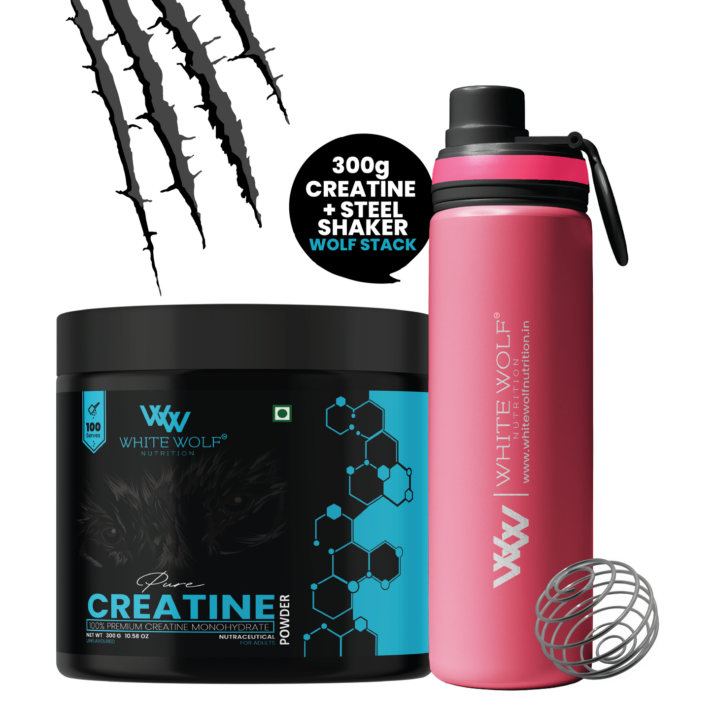 Creatine + Steel Shaker