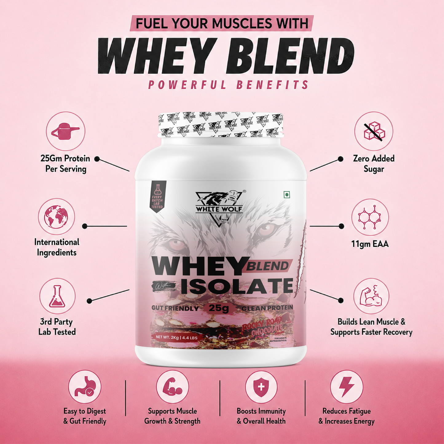 Whey Blend with Isolate – 25 g Protein