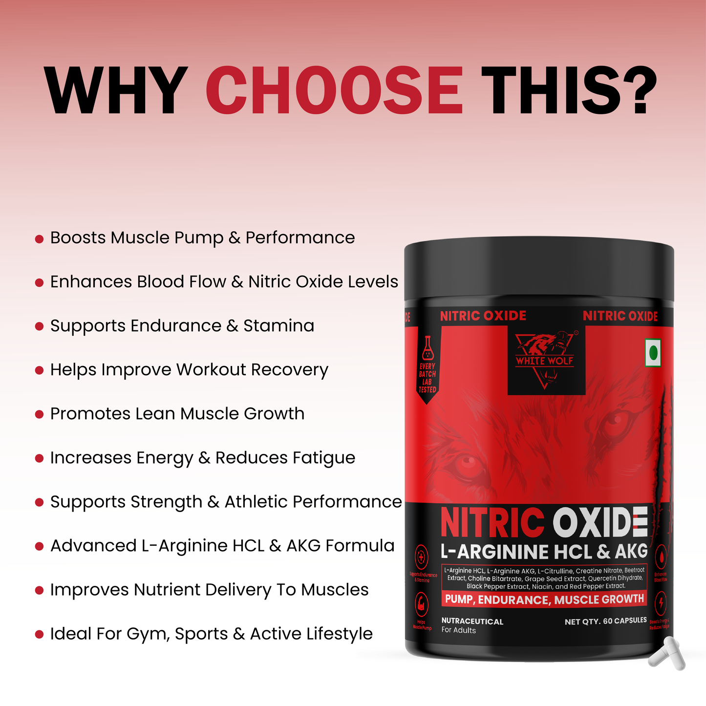 Nitric Oxide  With L- Arginine Hcl & AKG