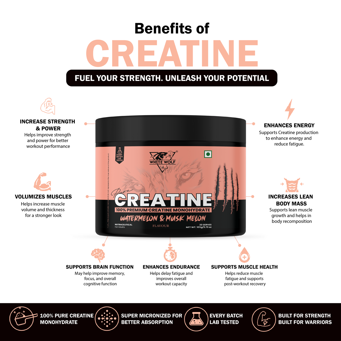 Pure Range Creatine Monohydrate – Flavoured