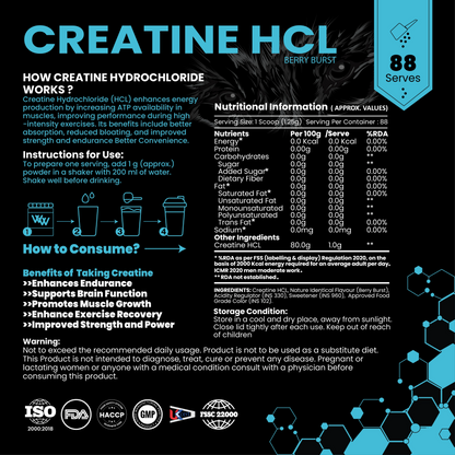 Pure Range Creatine HCL Hydrochloride