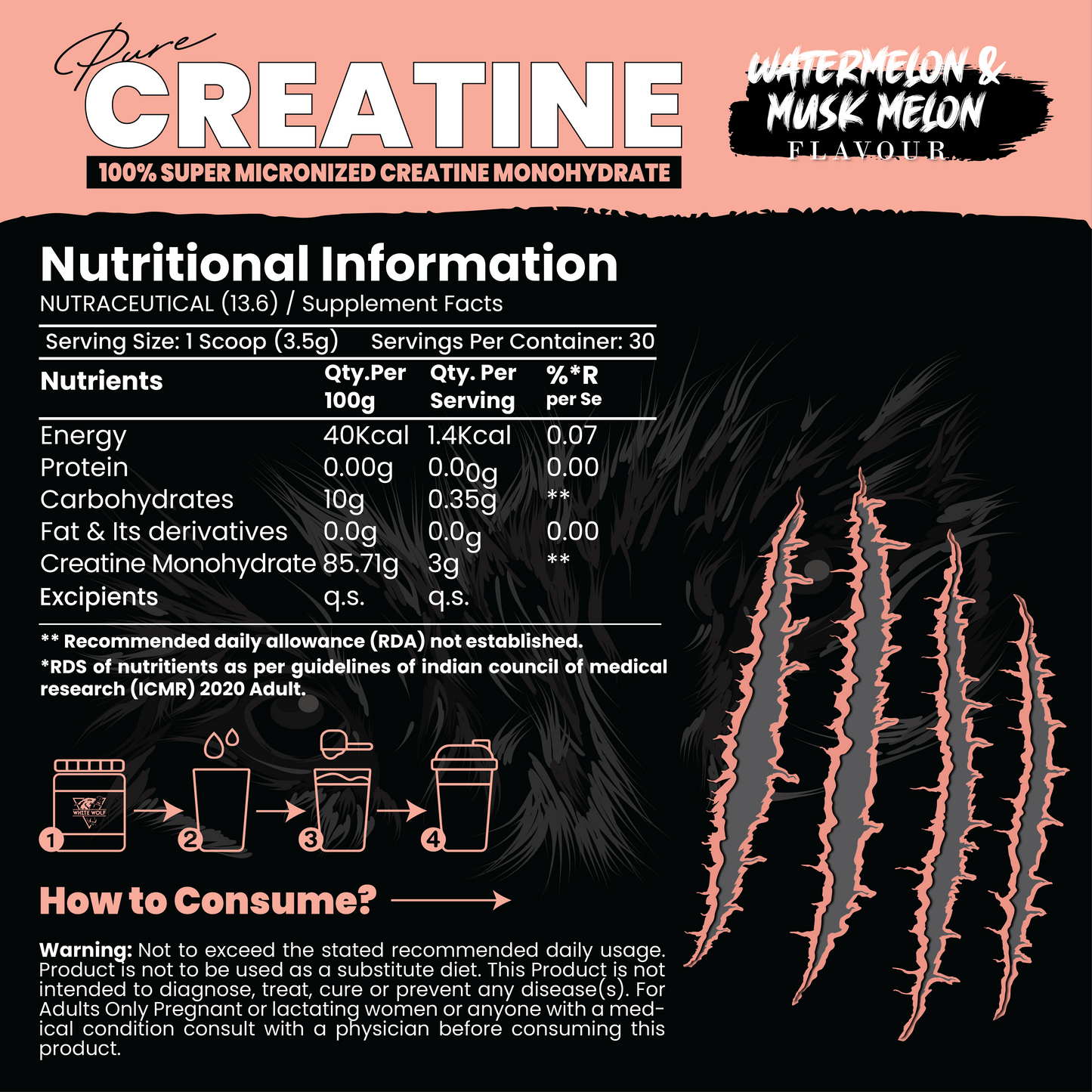 Pure Range Creatine Monohydrate – Flavoured