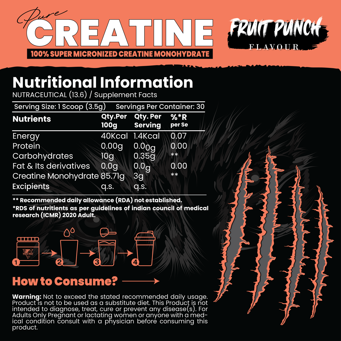 Pure Range Creatine Monohydrate – Flavoured