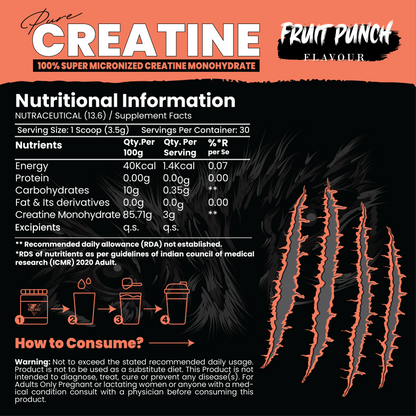Pure Range Creatine Monohydrate – Flavoured