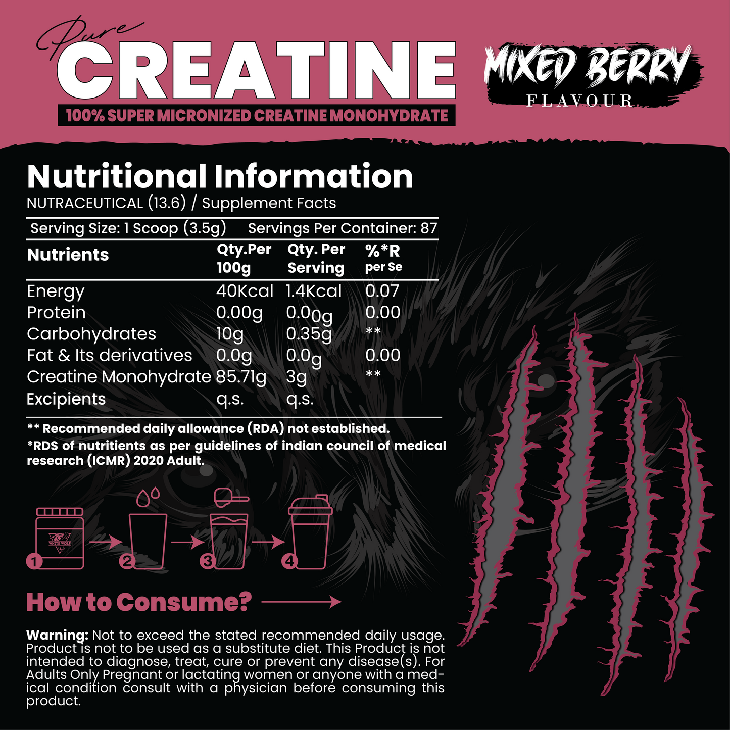 Pure Range Creatine Monohydrate – Flavoured