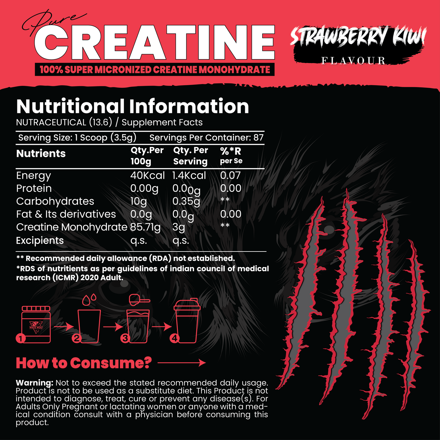Pure Range Creatine Monohydrate – Flavoured