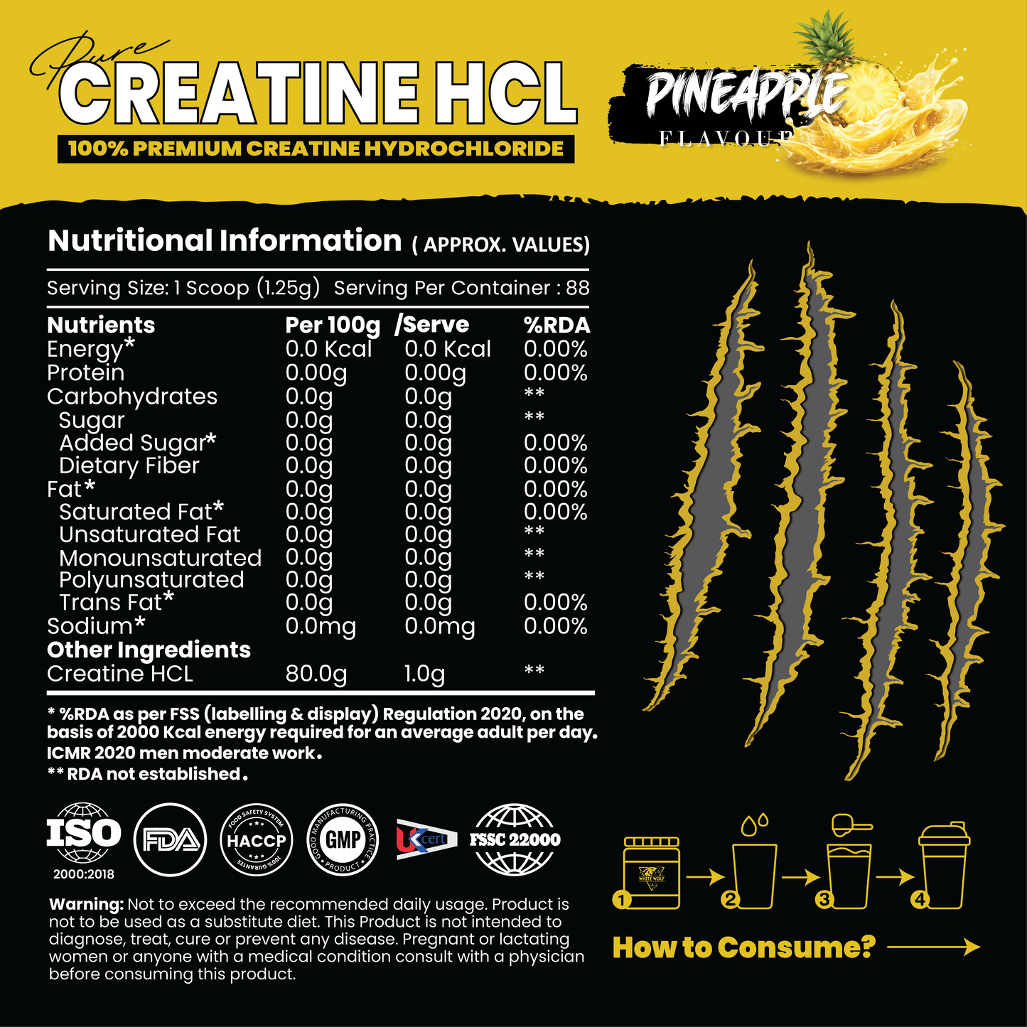 Pure Range Creatine HCL (Hydrochloride)