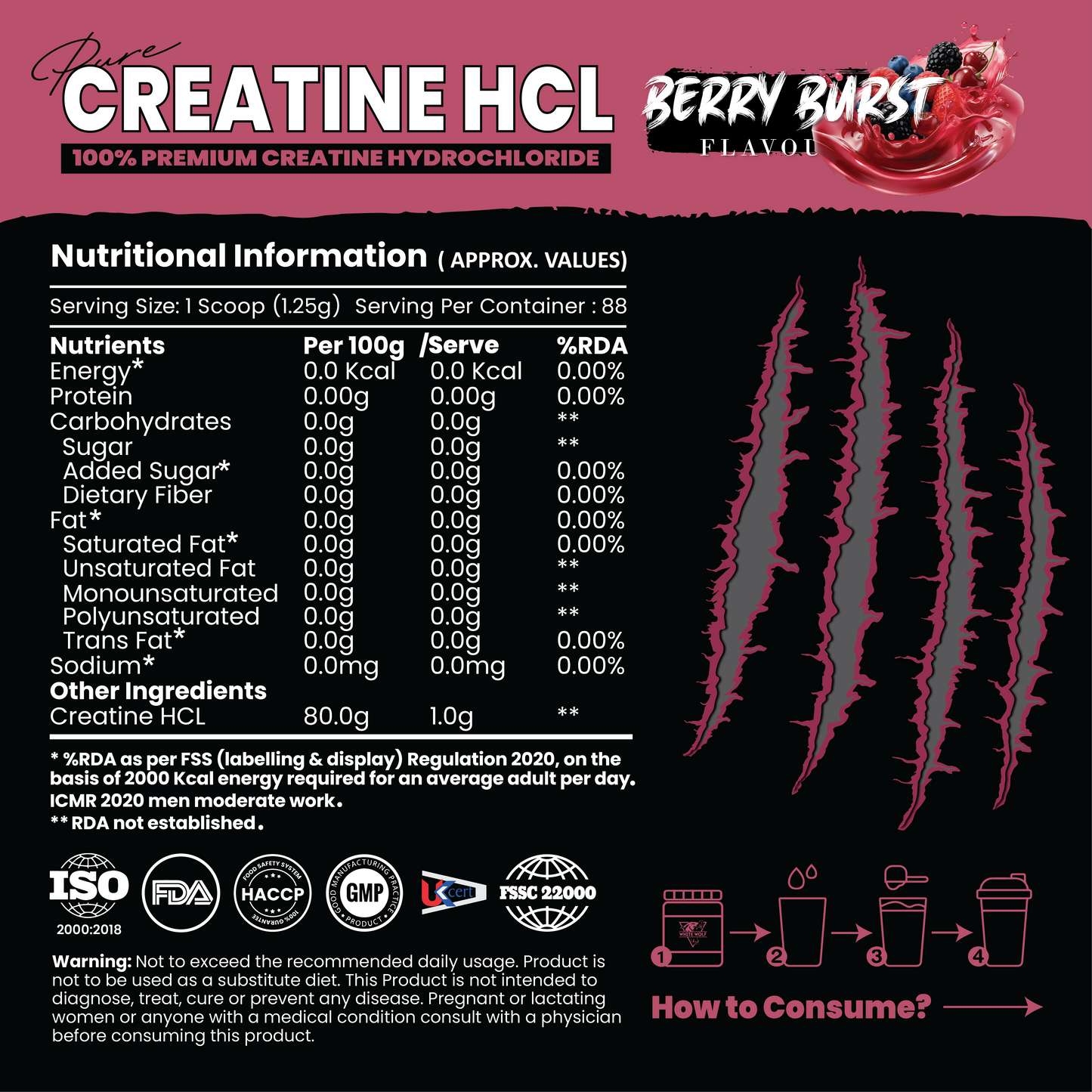 Pure Range Creatine HCL (Hydrochloride)