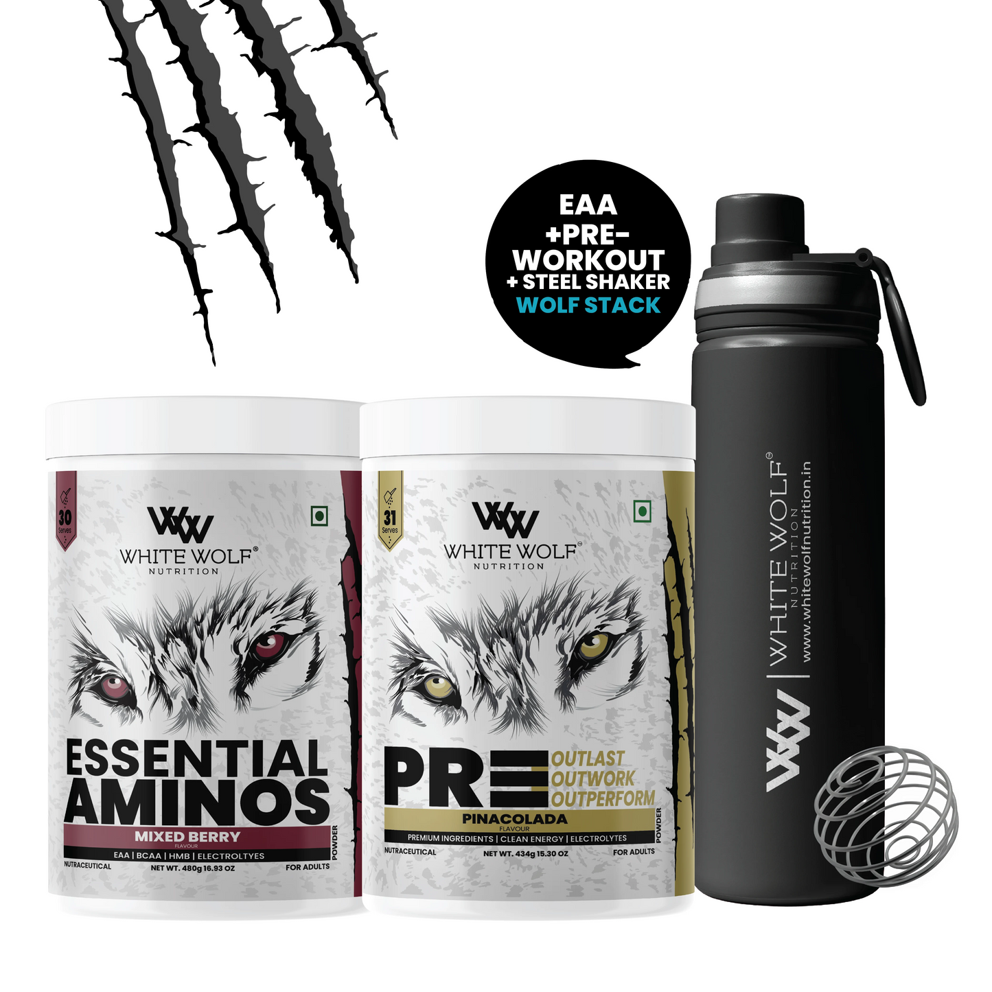 Eaa + Preworkout + Steel Shaker