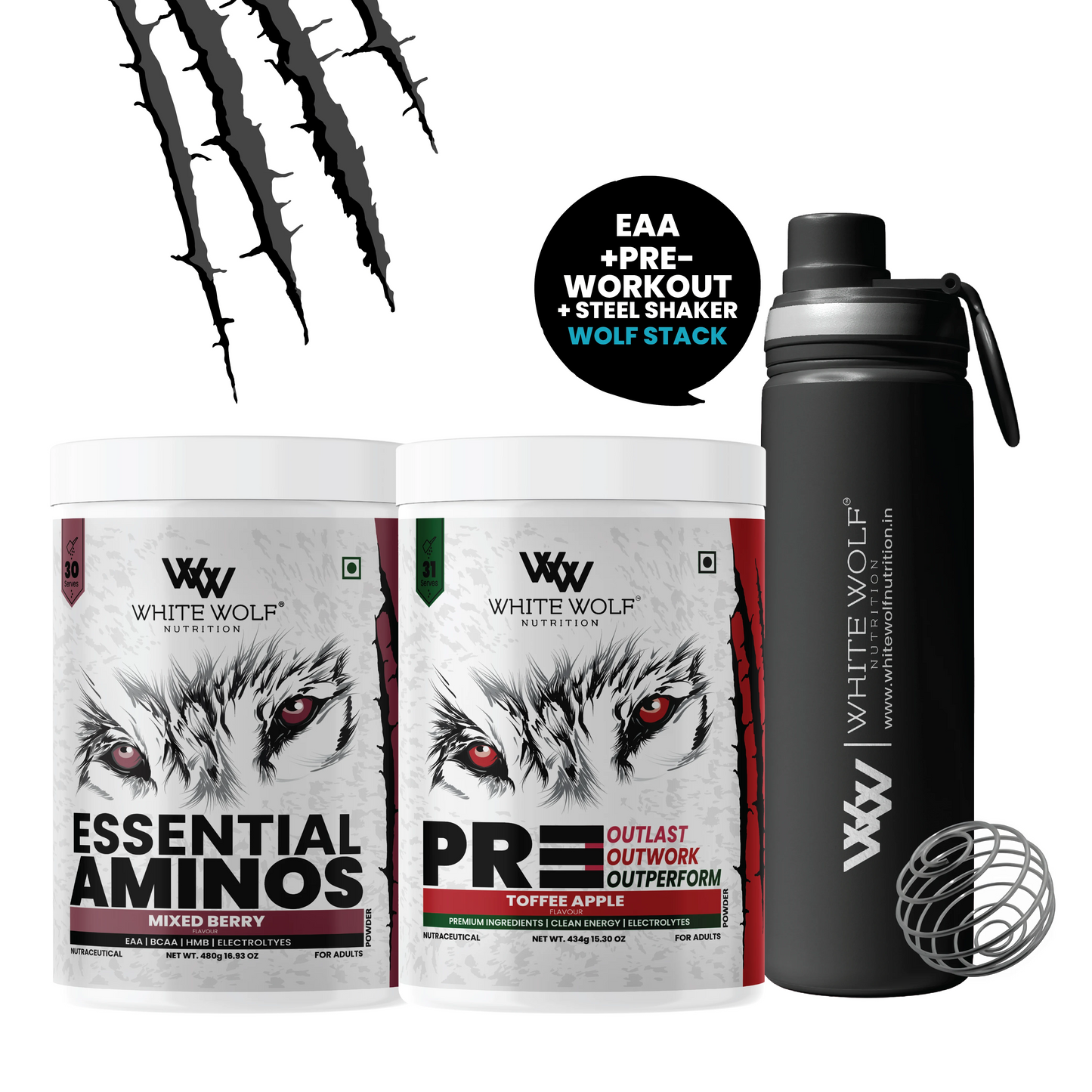 Eaa + Preworkout + Steel Shaker