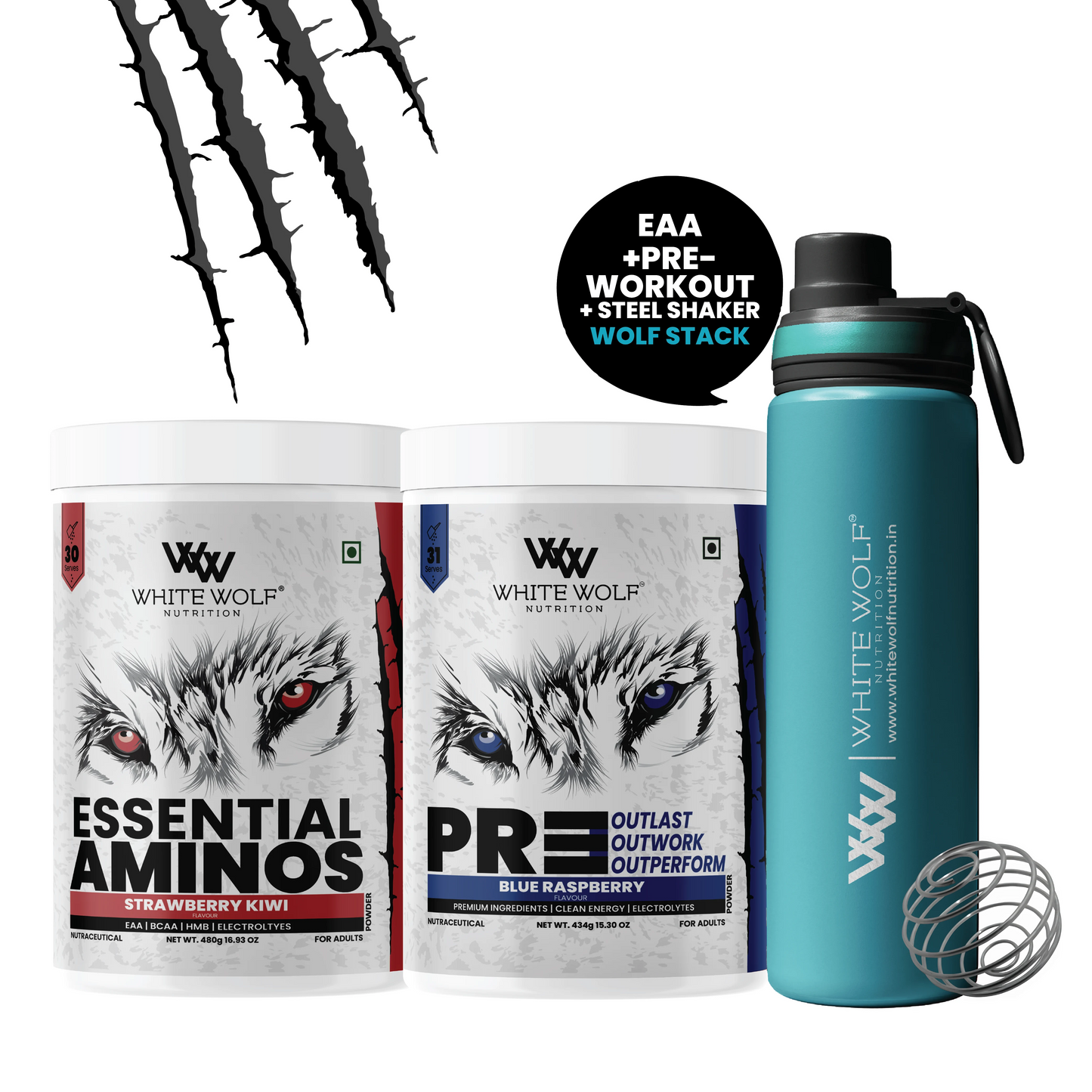 Eaa + Preworkout + Steel Shaker