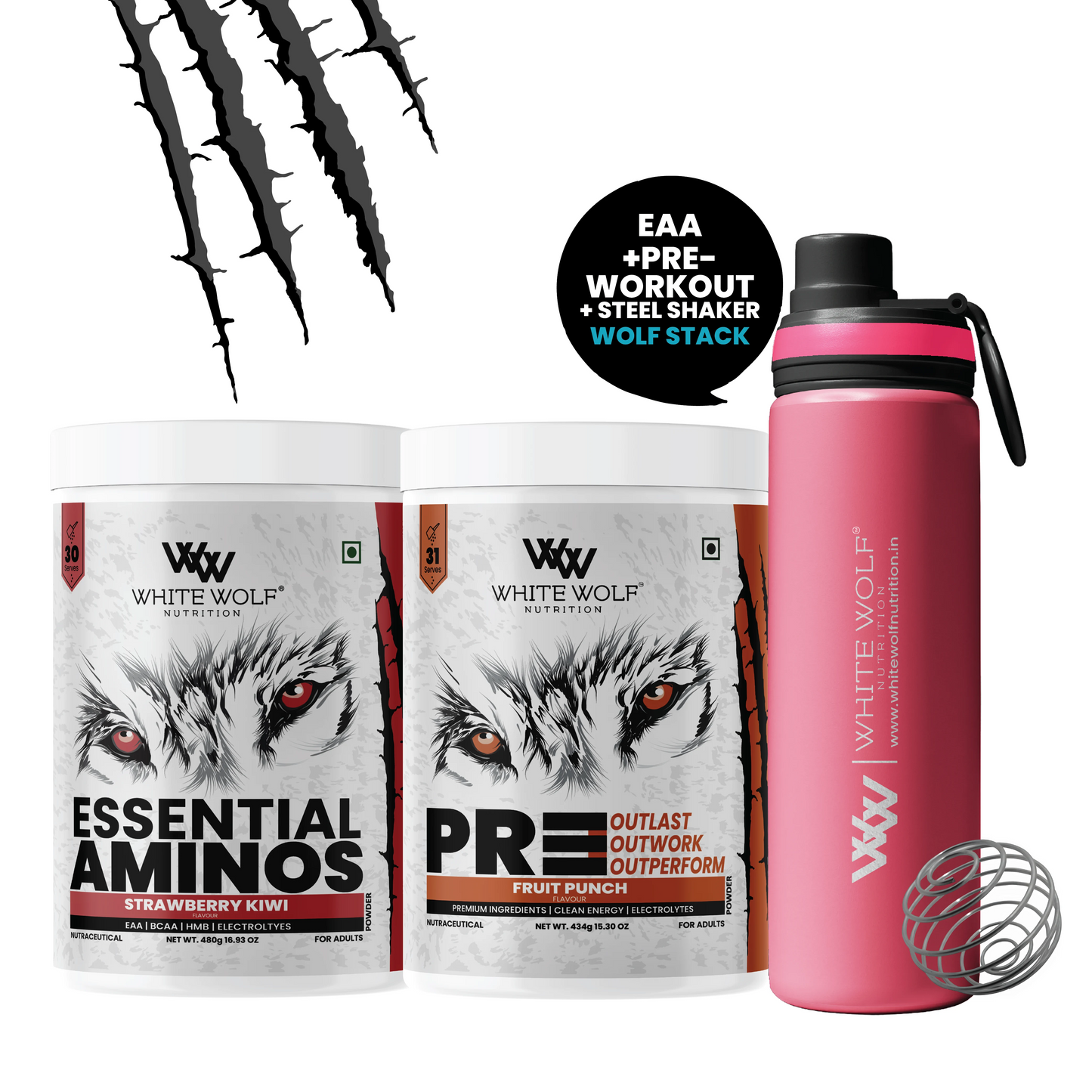 Eaa + Preworkout + Steel Shaker