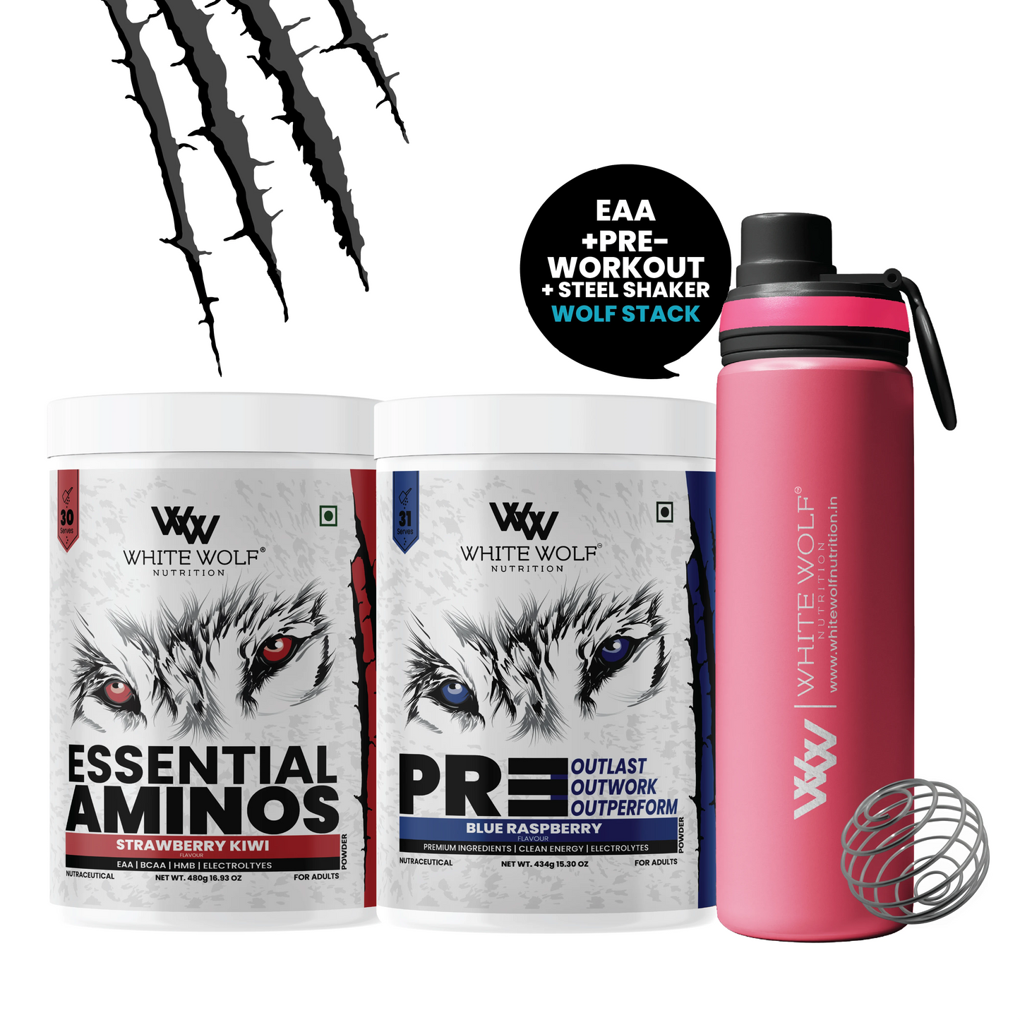 Eaa + Preworkout + Steel Shaker