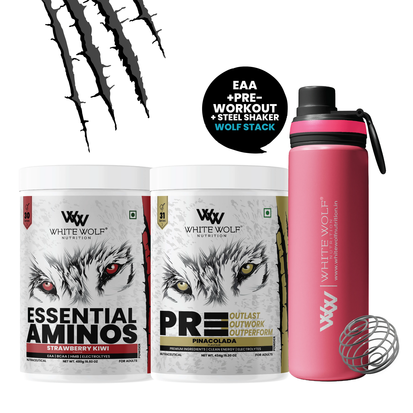Eaa + Preworkout + Steel Shaker