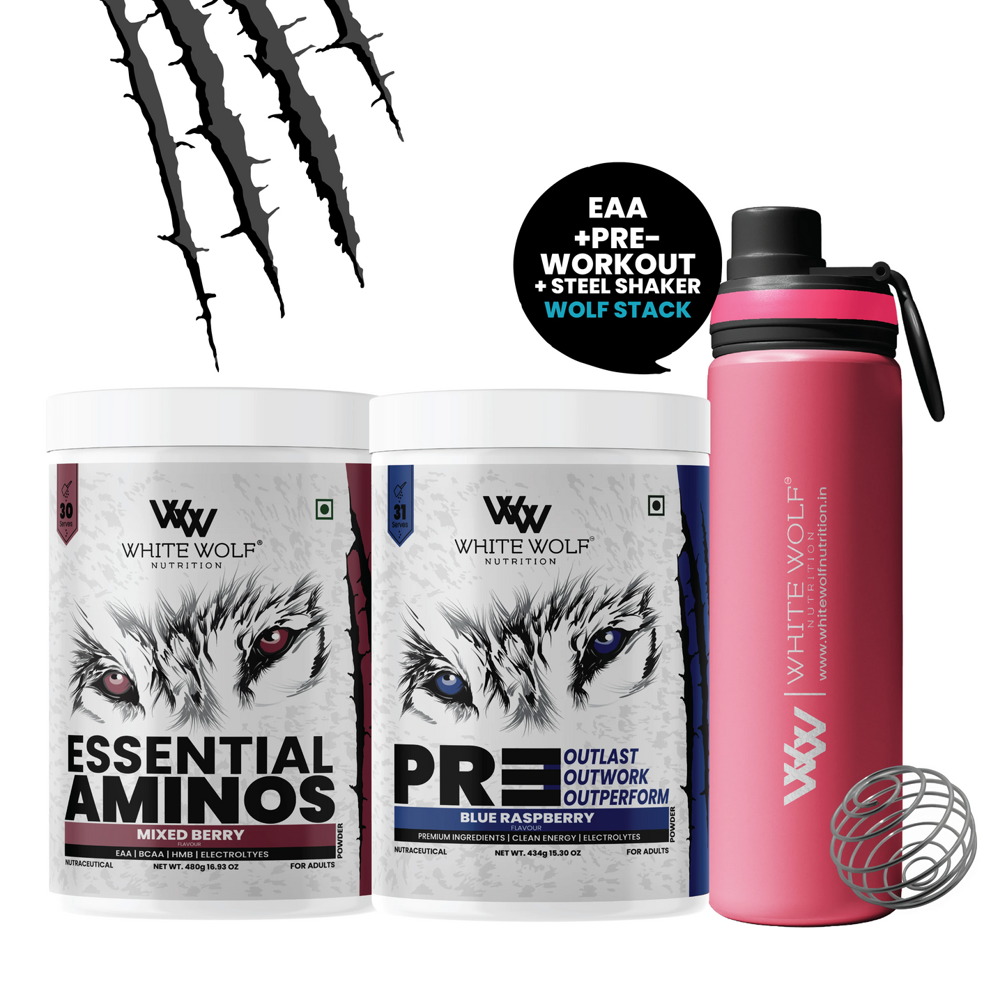 Eaa + Preworkout + Steel Shaker