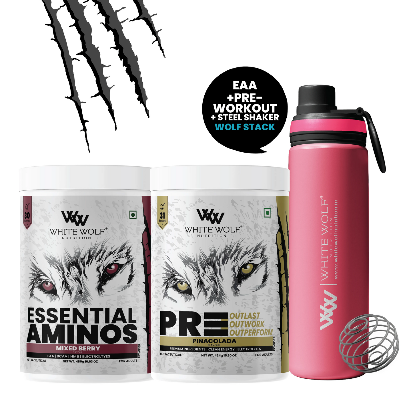 Eaa + Preworkout + Steel Shaker