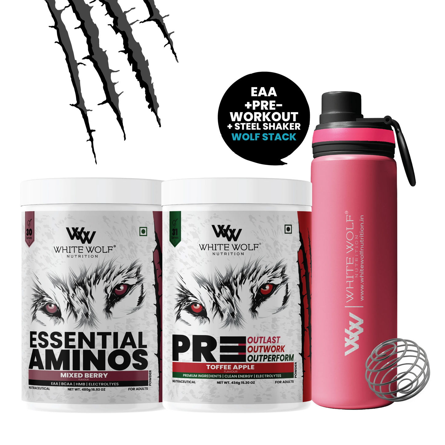 Eaa + Preworkout + Steel Shaker
