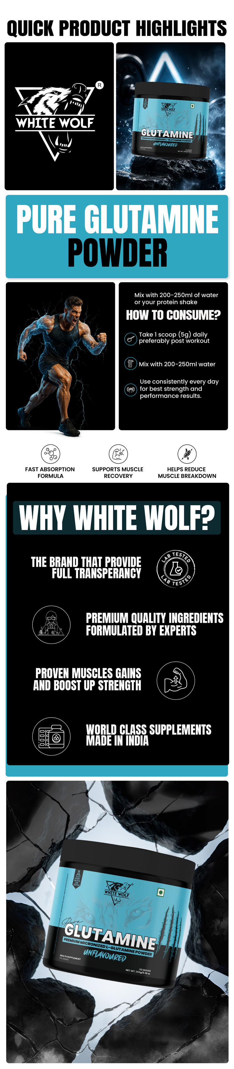 Pure Glutamine Highlights