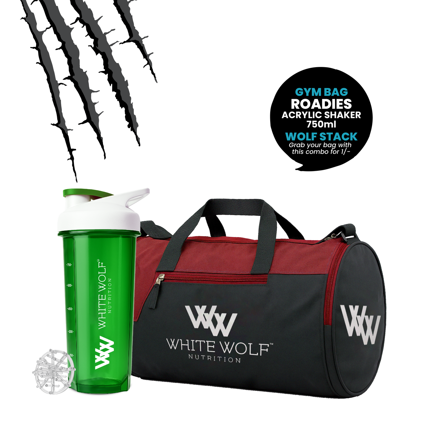 Gym Bag + Roadies Shaker