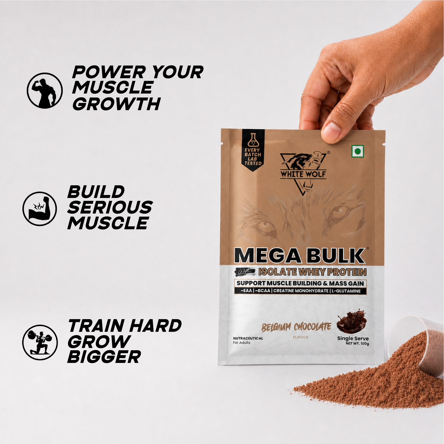 Mega Bulk Mass Gainer with Whey Protein Travel Pack