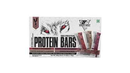 White Wolf Protein Bar (18g Protein) | No Added Sugar | BCAA, Fiber & Digestive Enzymes