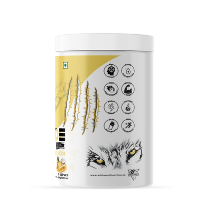 White Wolf - WOLF MODE PreWorkout With Nitric Oxide 15.5G/Serve | Power Mode On | Fuel Your Muscle | Pump Your Muscle 481G Pack