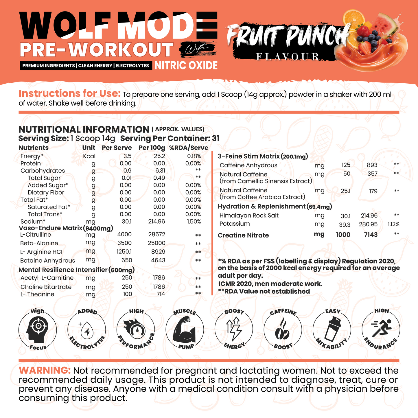 Wolf Mode Pre Workout