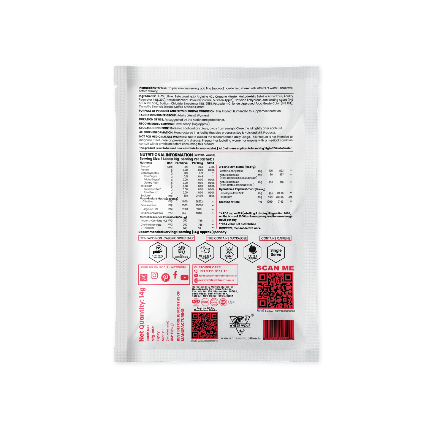 PR3-Out Performe Pre workout  Travel Pack