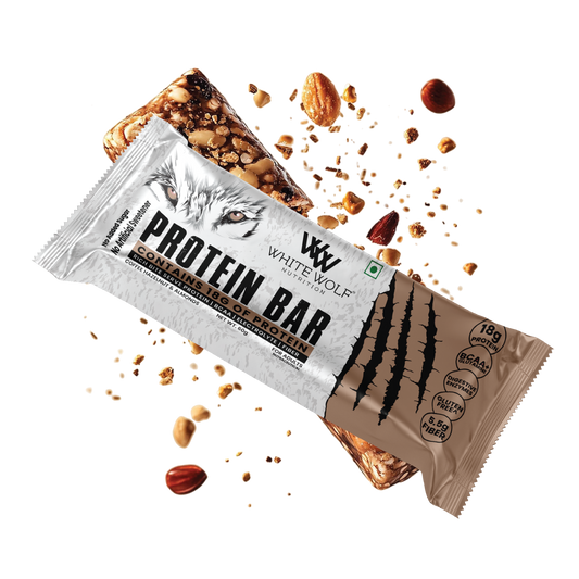 White Wolf Protein Bar (18g Protein) | No Added Sugar | BCAA, Fiber & Digestive Enzymes
