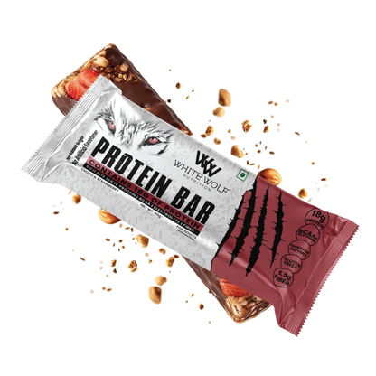 White Wolf Protein Bar (18g Protein) | No Added Sugar | BCAA, Fiber & Digestive Enzymes