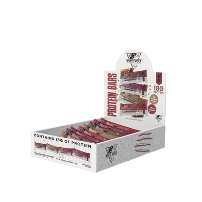 White Wolf Protein Bar (18g Protein) | No Added Sugar | BCAA, Fiber & Digestive Enzymes