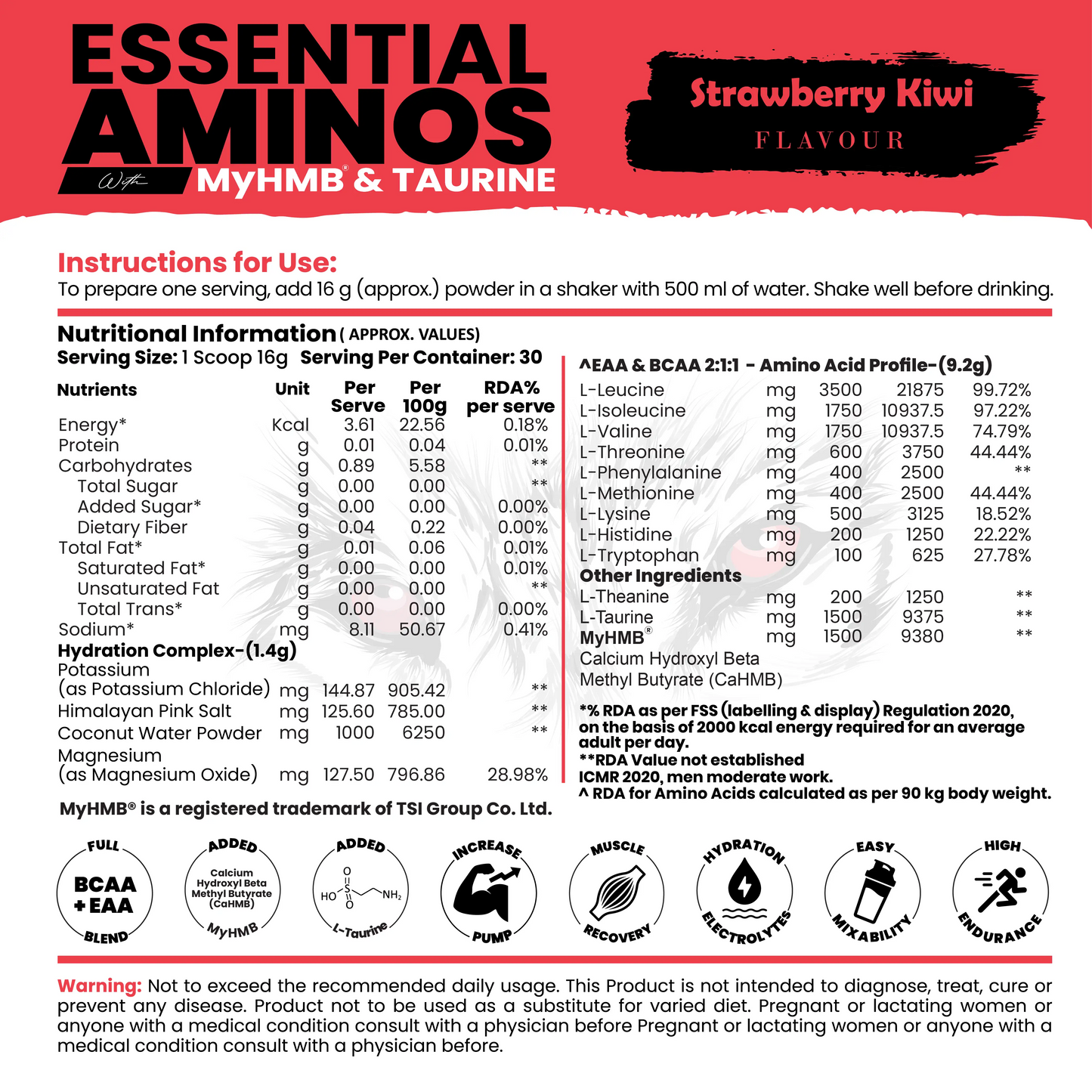 Essential Aminos EAA With My HMB