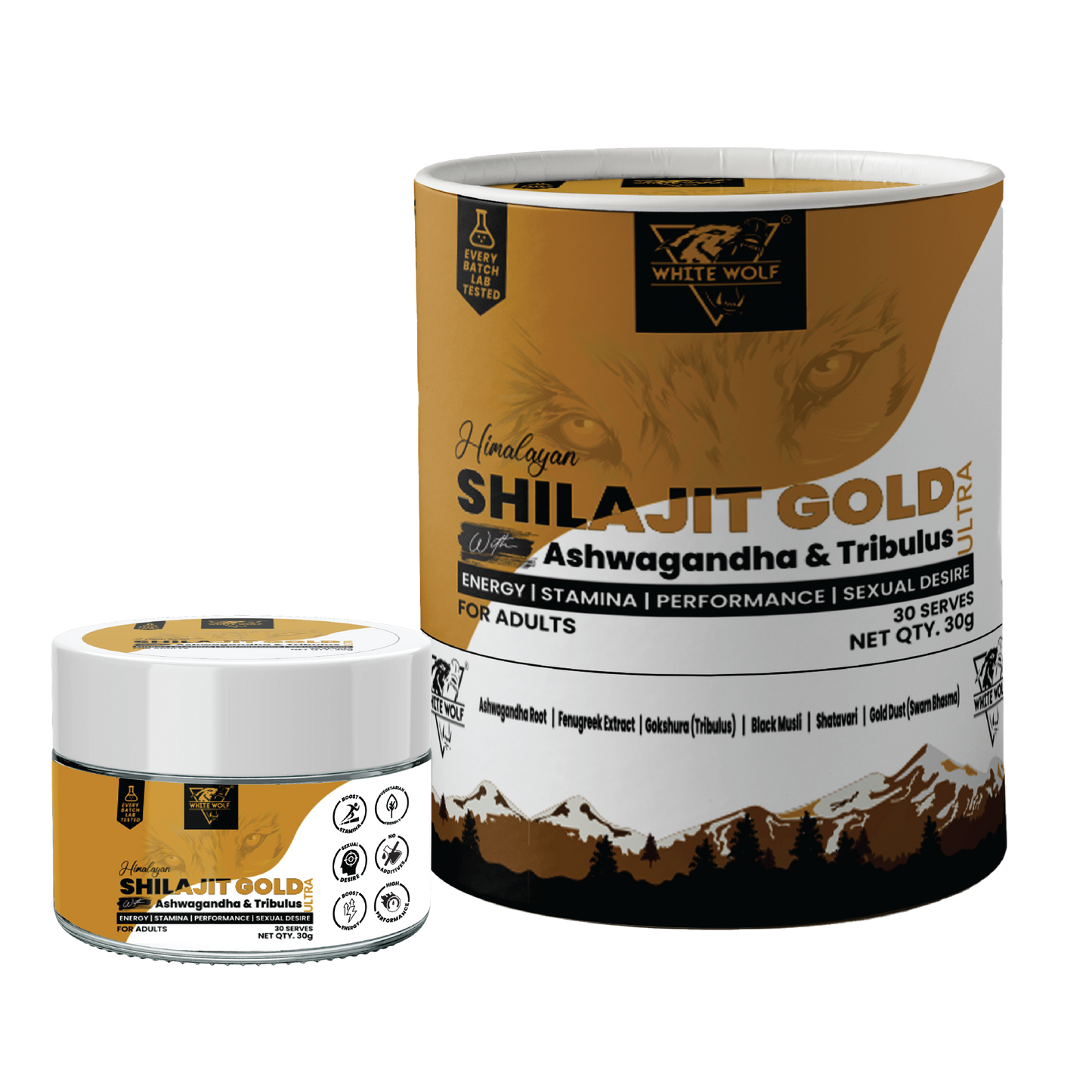 Shilajit Gold Ultra with Ashwagandha & Tribulus | Energy | Stamina | Performance | Sexual Desire*