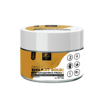 Shilajit Gold Ultra with Ashwagandha & Tribulus | Energy | Stamina | Performance | Sexual Desire*