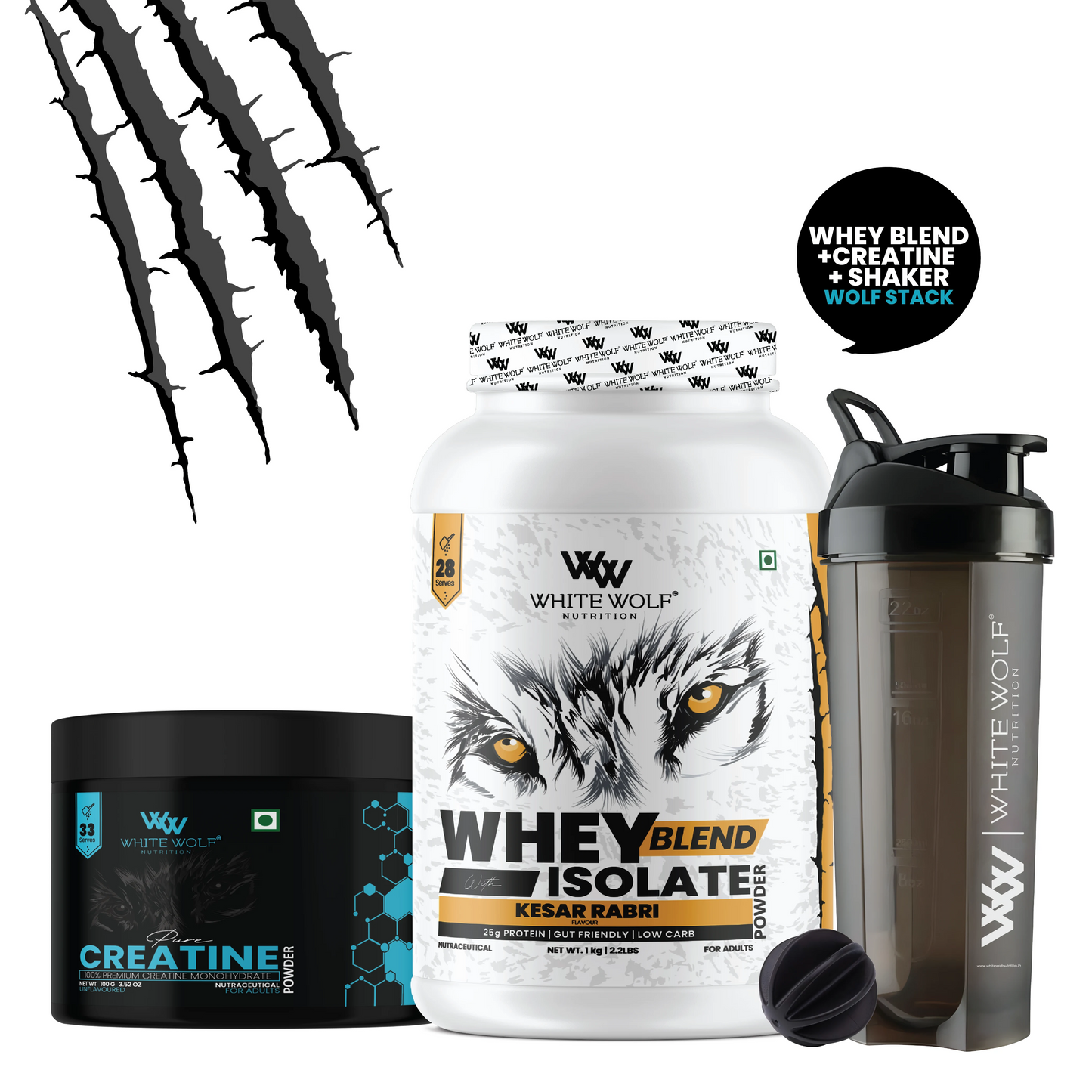 Whey Blend + Creatine +Plastic Shaker