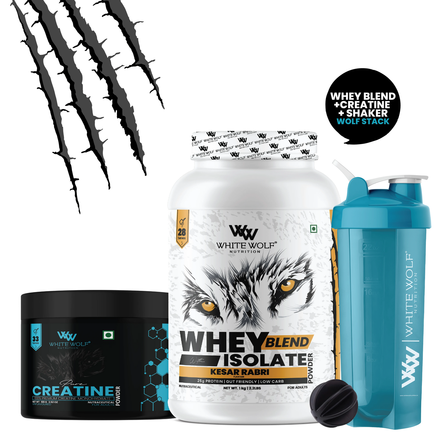 Whey Blend + Creatine +Plastic Shaker