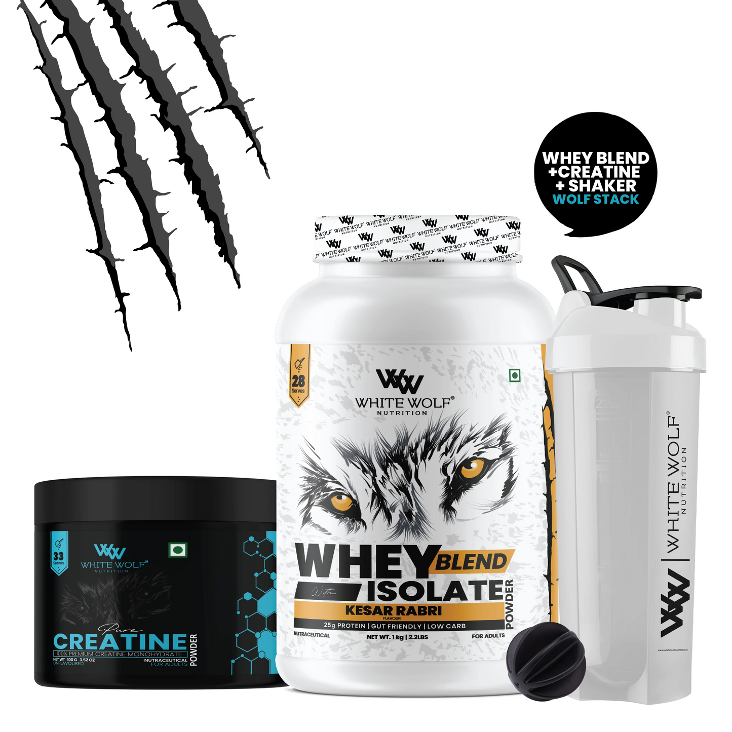Whey Blend + Creatine +Plastic Shaker