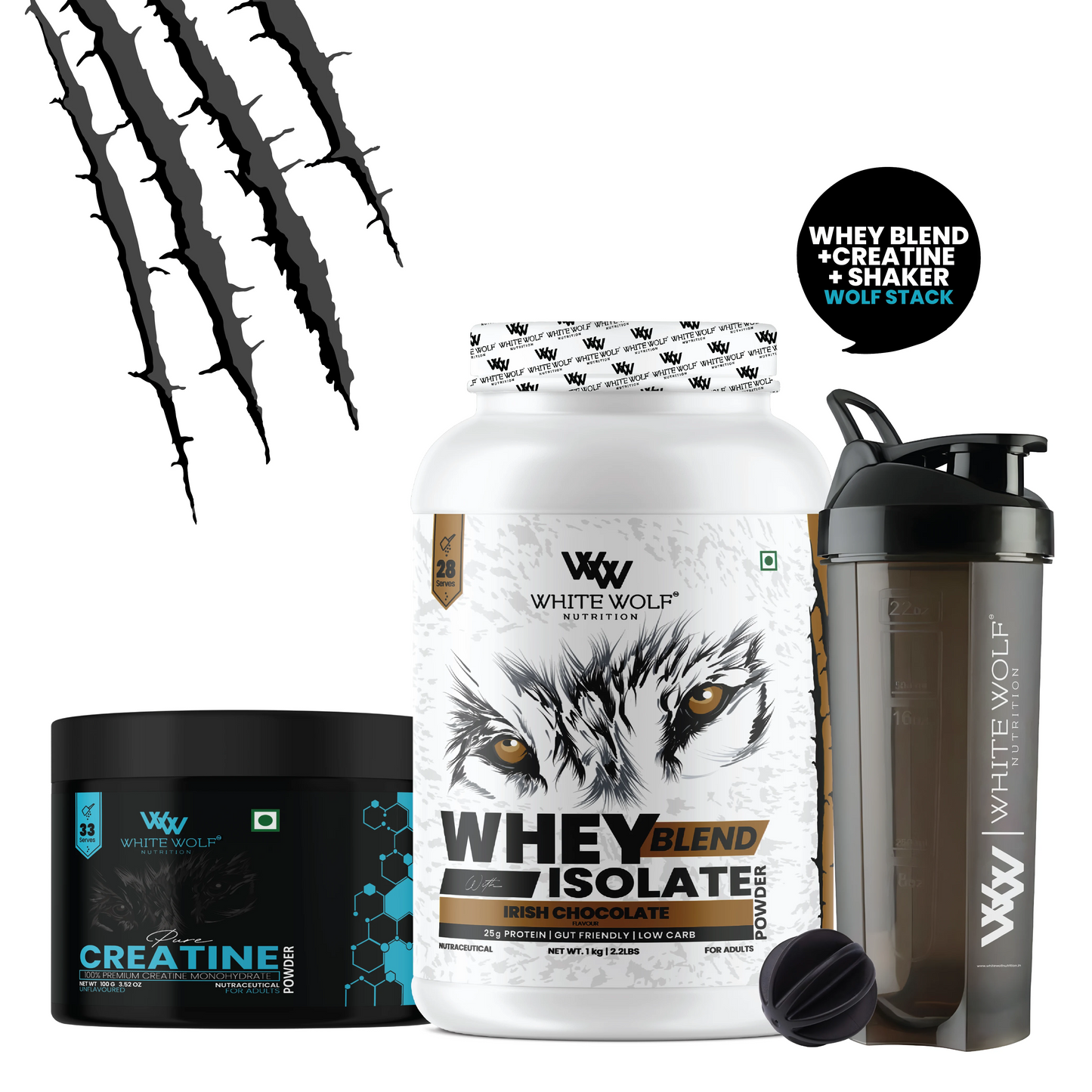 Whey Blend + Creatine +Plastic Shaker