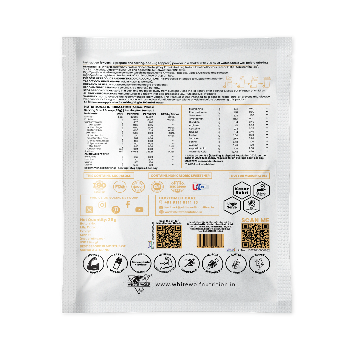 Whey Blend with Isolate 25 g Protein Travel Pack