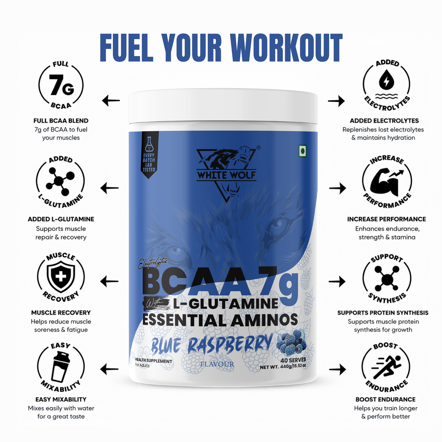 BCAA 7 g with L-Glutamine (1 g) & Electrolytes