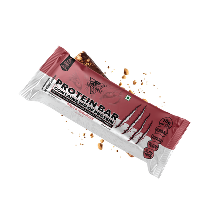 White Wolf Protein Bar (18g Protein) | No Added Sugar | BCAA, Fiber & Digestive Enzymes