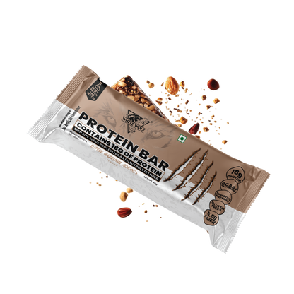 White Wolf Protein Bar (18g Protein) | No Added Sugar | BCAA, Fiber & Digestive Enzymes