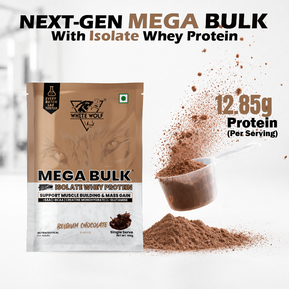 Mega Bulk Mass Gainer with Whey Protein Travel Pack