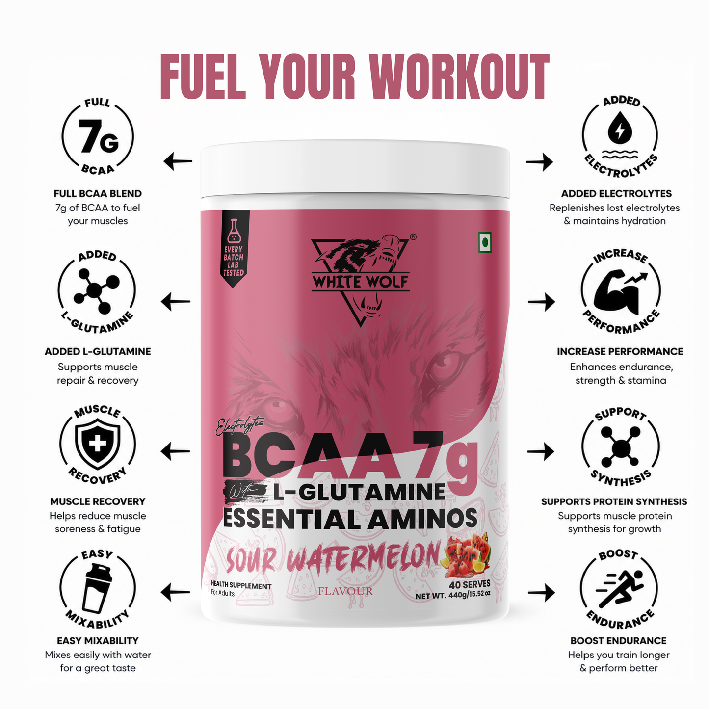 BCAA 7 g with L-Glutamine (1 g) & Electrolytes